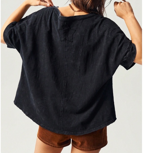 Boho Star Patch Round Neck Short Sleeve Top - Picture 6 of 6